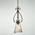 Vintage Glass Pendant Light Mini Kitchen Light with Amber Glass